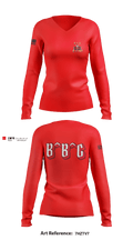 Big Body Gainz 78647910 Women's Long Sleeve V-neck Shirt - 1