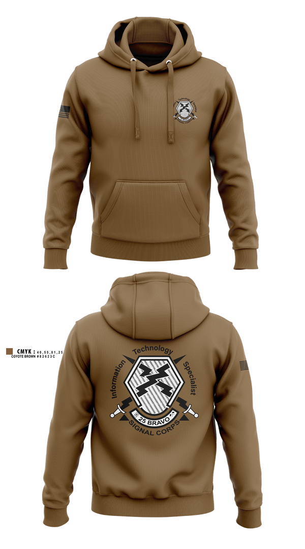 Hoodie, 25 Bravo, Army, Teamtime, Team time, sublimation, custom sports apparel, team uniforms, spirit wear, spiritwear, sports uniforms, custom shirts, team store, custom team store, fundraiser sports, apparel fundraiser