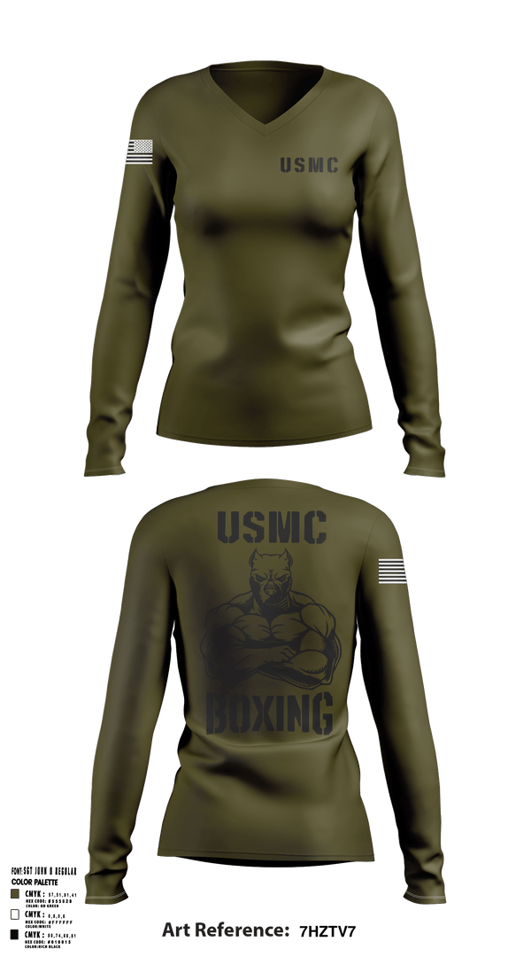 Women's Long Sleeve Vneck Shirt, , Marines, Teamtime, Team time, sublimation, custom sports apparel, team uniforms, spirit wear, spiritwear, sports uniforms, custom shirts, team store, custom team store, fundraiser sports, apparel fundraiser