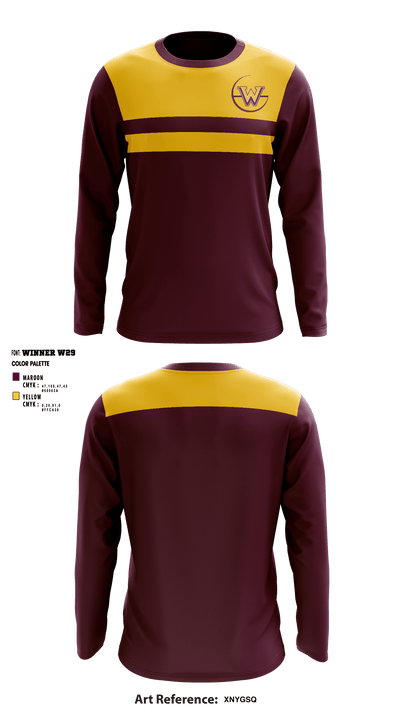 Windsor Middle School 97060189 Long Sleeve Performance Shirt - 1