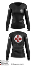 1st FRSD 86296727 Women's Long Sleeve V-neck Shirt - 74