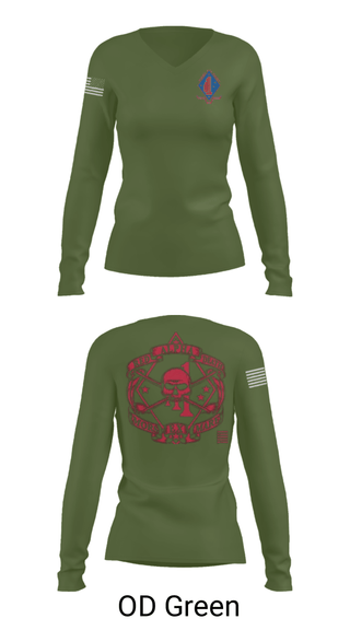 Women's Long Sleeve Vneck Shirt, , Marines, Teamtime, Team time, sublimation, custom sports apparel, team uniforms, spirit wear, spiritwear, sports uniforms, custom shirts, team store, custom team store, fundraiser sports, apparel fundraiser
