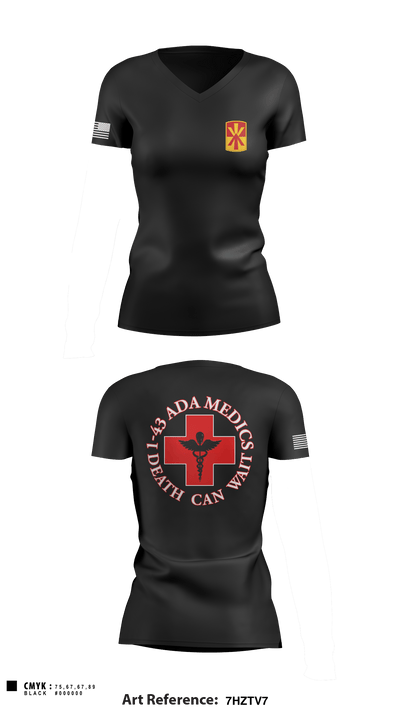 Medics, 1-43 ADA 28999239 Women's Short Sleeve V-neck Shirt - 1