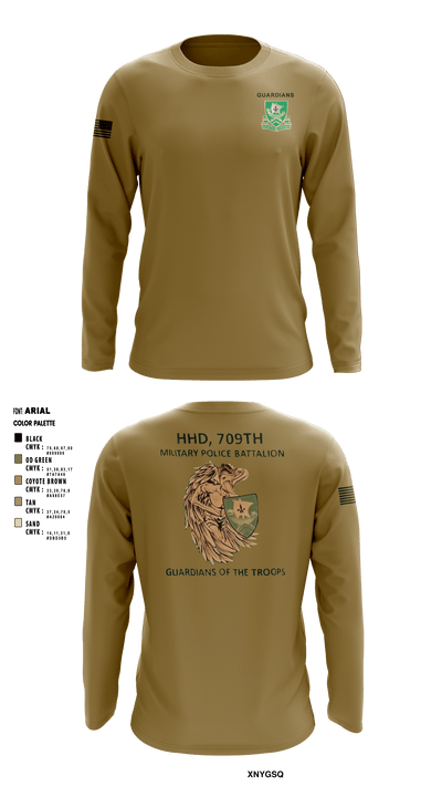 709th MP BN HHD 13627069 Long Sleeve Performance Shirt - 3