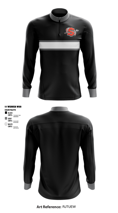 Sandwich High School 88980471 Quarter Zip Jacket - 1