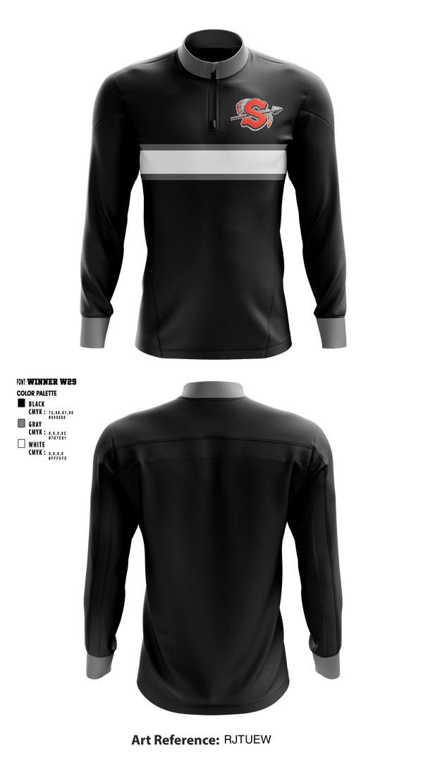Quarter Zip Jacket, Sandwich High School, Spirit Store, Teamtime, Team time, sublimation, custom sports apparel, team uniforms, spirit wear, spiritwear, sports uniforms, custom shirts, team store, custom team store, fundraiser sports, apparel fundraiser