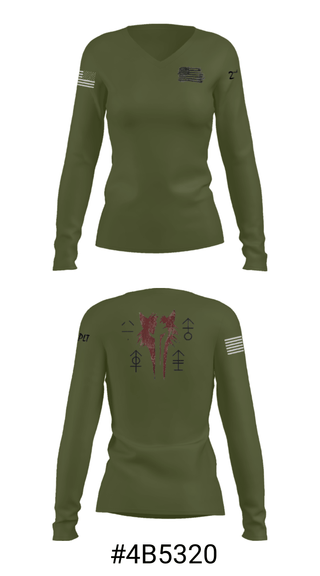 Women's Long Sleeve Vneck Shirt, , Marines, Teamtime, Team time, sublimation, custom sports apparel, team uniforms, spirit wear, spiritwear, sports uniforms, custom shirts, team store, custom team store, fundraiser sports, apparel fundraiser
