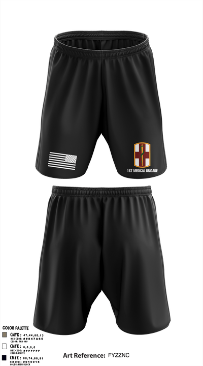 1st Medical Brigade 47127889 Athletic Shorts With Pockets - 3