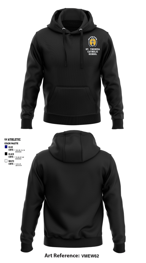 Hoodie, St. Theresa Catholic School, Spirit Store, Teamtime, Team time, sublimation, custom sports apparel, team uniforms, spirit wear, spiritwear, sports uniforms, custom shirts, team store, custom team store, fundraiser sports, apparel fundraiser