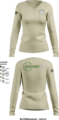 Jasper County EMS 69252235 Women's Long Sleeve V-neck Shirt - 5