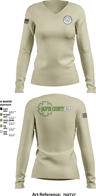 Women's Long Sleeve Vneck Shirt, , Fire Department, Teamtime, Team time, sublimation, custom sports apparel, team uniforms, spirit wear, spiritwear, sports uniforms, custom shirts, team store, custom team store, fundraiser sports, apparel fundraiser