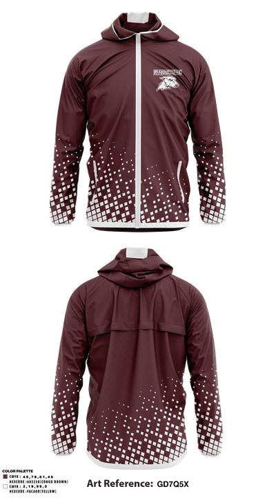 Pleasantville High School Swimming 40758778 Windbreaker - 1