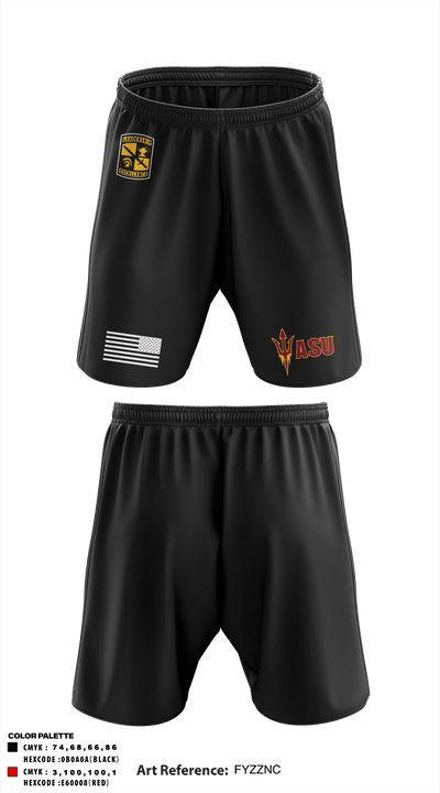 ASU ARMY ROTC 63984881 Athletic Shorts With Pockets - 1