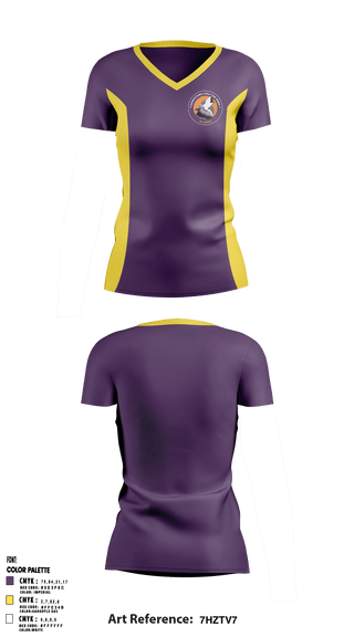 Women's Short Sleeve Vneck Shirt, Downtown College Prep - El Primero High School, Spirit Store, Teamtime, Team time, sublimation, custom sports apparel, team uniforms, spirit wear, spiritwear, sports uniforms, custom shirts, team store, custom team store, fundraiser sports, apparel fundraiser