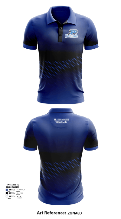 Plattsmouth High School Wrestling 29230847 Short Sleeve Performance Polo - 1