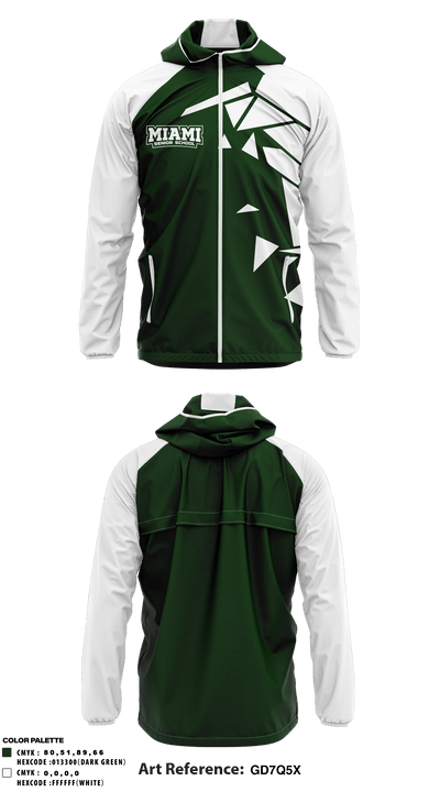 Miami Senior High School 92891821 Windbreaker - 1