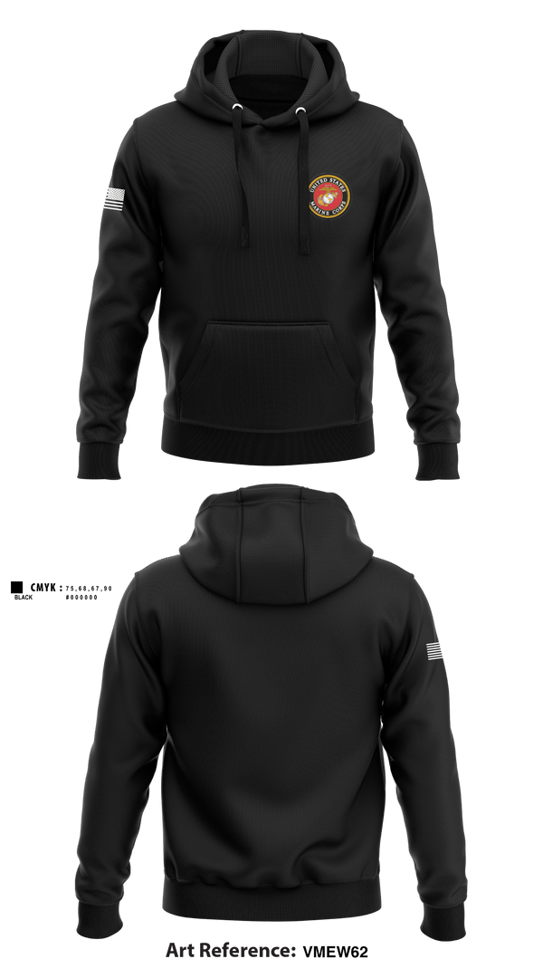 Hoodie, 3rd Battalion 6th Marines Kilo Company, Marines, Teamtime, Team time, sublimation, custom sports apparel, team uniforms, spirit wear, spiritwear, sports uniforms, custom shirts, team store, custom team store, fundraiser sports, apparel fundraiser