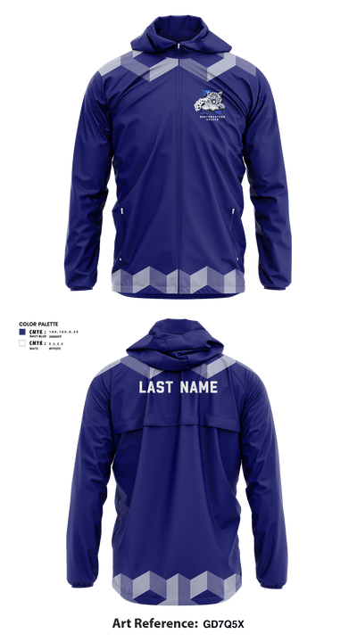 Northwestern High School Soccer 45822610 Windbreaker - 1
