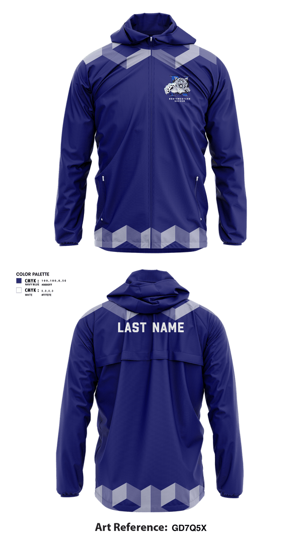 Windbreaker, Northwestern High School Soccer, Men's Soccer, Teamtime, Team time, sublimation, custom sports apparel, team uniforms, spirit wear, spiritwear, sports uniforms, custom shirts, team store, custom team store, fundraiser sports, apparel fundraiser