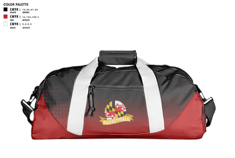 Duffle Bag, Mid Maryland Boys Basketball, Men's Basketball, Teamtime, Team time, sublimation, custom sports apparel, team uniforms, spirit wear, spiritwear, sports uniforms, custom shirts, team store, custom team store, fundraiser sports, apparel fundraiser