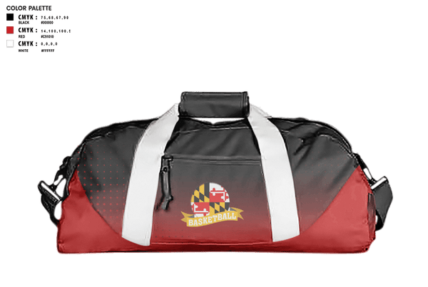 Duffle Bag, Mid Maryland Boys Basketball, Men's Basketball, Teamtime, Team time, sublimation, custom sports apparel, team uniforms, spirit wear, spiritwear, sports uniforms, custom shirts, team store, custom team store, fundraiser sports, apparel fundraiser