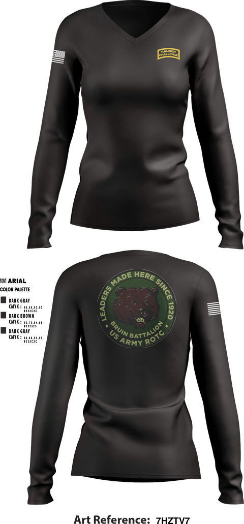 Women's Long Sleeve Vneck Shirt, , Army, Teamtime, Team time, sublimation, custom sports apparel, team uniforms, spirit wear, spiritwear, sports uniforms, custom shirts, team store, custom team store, fundraiser sports, apparel fundraiser