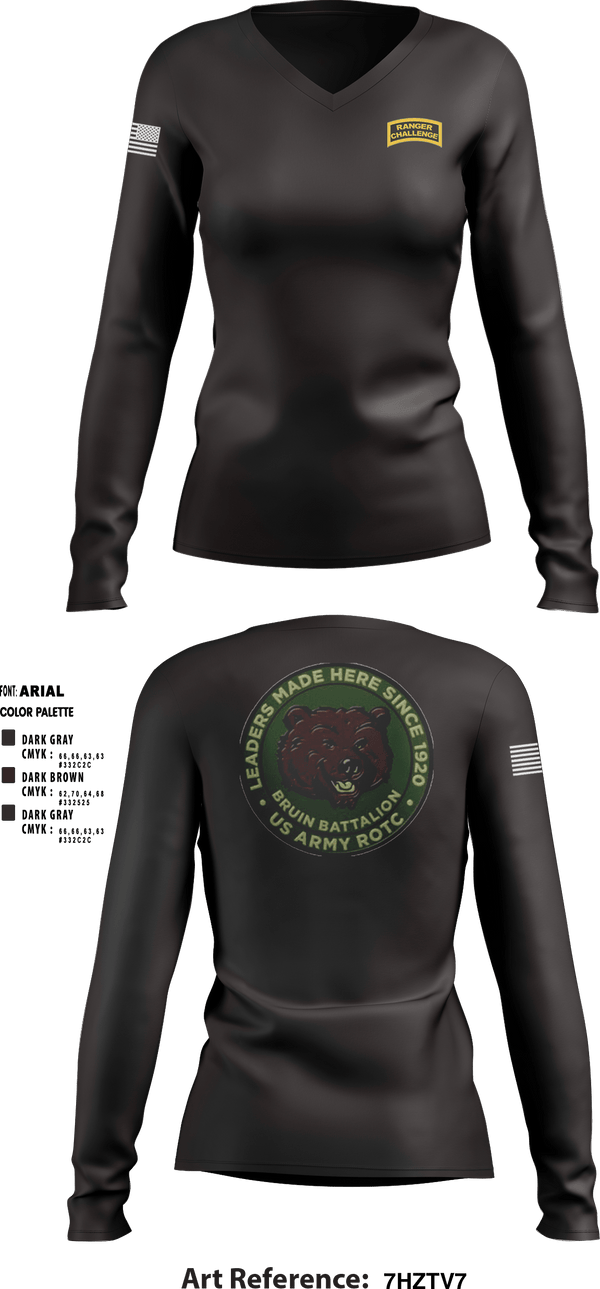 Women's Long Sleeve Vneck Shirt, , Army, Teamtime, Team time, sublimation, custom sports apparel, team uniforms, spirit wear, spiritwear, sports uniforms, custom shirts, team store, custom team store, fundraiser sports, apparel fundraiser