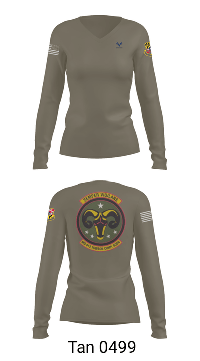 Towson Composite Squadron 17976164 Women's Long Sleeve V-neck Shirt - 41