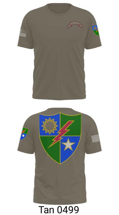 75 Ranger Regiment. 4790927 Short Sleeve Performance Shirt - 35