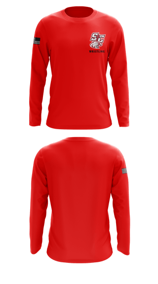 Long Sleeve Performance Shirt, Santiam Christian School Wrestling, Wrestling, Teamtime, Team time, sublimation, custom sports apparel, team uniforms, spirit wear, spiritwear, sports uniforms, custom shirts, team store, custom team store, fundraiser sports, apparel fundraiser