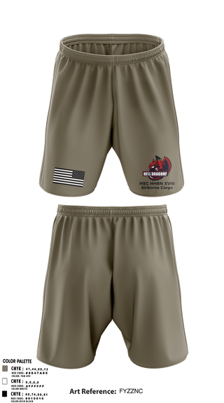 Athletic Shorts With Pockets, XVIII AIRBORNE CORPS RECEPTION COMPANY, Army, Teamtime, Team time, sublimation, custom sports apparel, team uniforms, spirit wear, spiritwear, sports uniforms, custom shirts, team store, custom team store, fundraiser sports, apparel fundraiser