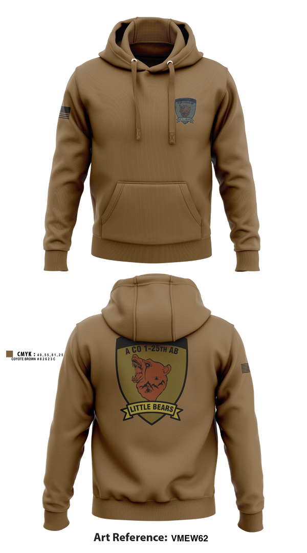 Hoodie, A Co. 1-25 AB, Army, Teamtime, Team time, sublimation, custom sports apparel, team uniforms, spirit wear, spiritwear, sports uniforms, custom shirts, team store, custom team store, fundraiser sports, apparel fundraiser