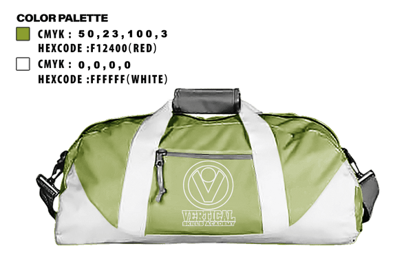 Duffle Bag, Vertical Skills Academy, Spirit Store, Teamtime, Team time, sublimation, custom sports apparel, team uniforms, spirit wear, spiritwear, sports uniforms, custom shirts, team store, custom team store, fundraiser sports, apparel fundraiser
