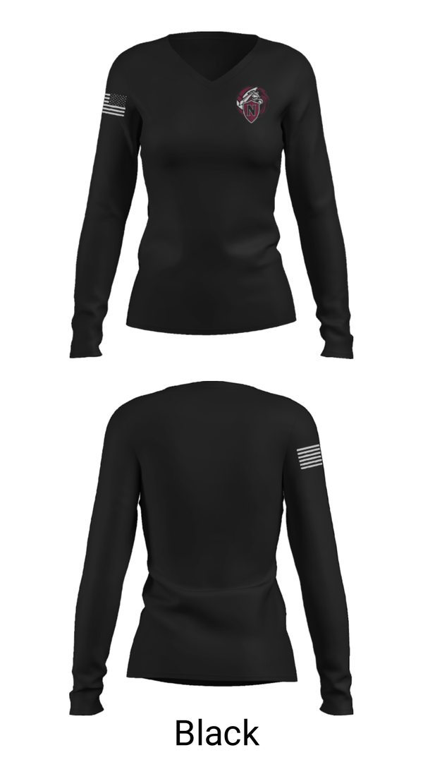 Women's Long Sleeve Vneck Shirt, Walled Lake Northern High School Basketball, Women's Basketball, Teamtime, Team time, sublimation, custom sports apparel, team uniforms, spirit wear, spiritwear, sports uniforms, custom shirts, team store, custom team store, fundraiser sports, apparel fundraiser