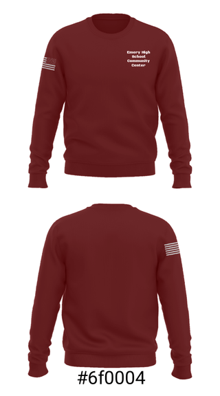 Crew Neck Sweatshirt, Emery High School Community Center, Spirit Store, Teamtime, Team time, sublimation, custom sports apparel, team uniforms, spirit wear, spiritwear, sports uniforms, custom shirts, team store, custom team store, fundraiser sports, apparel fundraiser