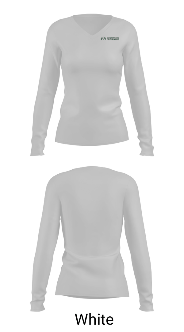 Women's Long Sleeve Vneck Shirt, Saint Joseph Academy Basketball, Men's Basketball, Teamtime, Team time, sublimation, custom sports apparel, team uniforms, spirit wear, spiritwear, sports uniforms, custom shirts, team store, custom team store, fundraiser sports, apparel fundraiser