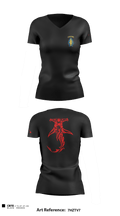 112th SIGDET 5424281 Women's Short Sleeve V-neck Shirt - 1