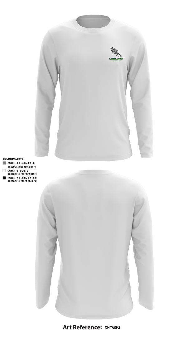 Long Sleeve Performance Shirt, Concord High School Track, Cross Country, Teamtime, Team time, sublimation, custom sports apparel, team uniforms, spirit wear, spiritwear, sports uniforms, custom shirts, team store, custom team store, fundraiser sports, apparel fundraiser