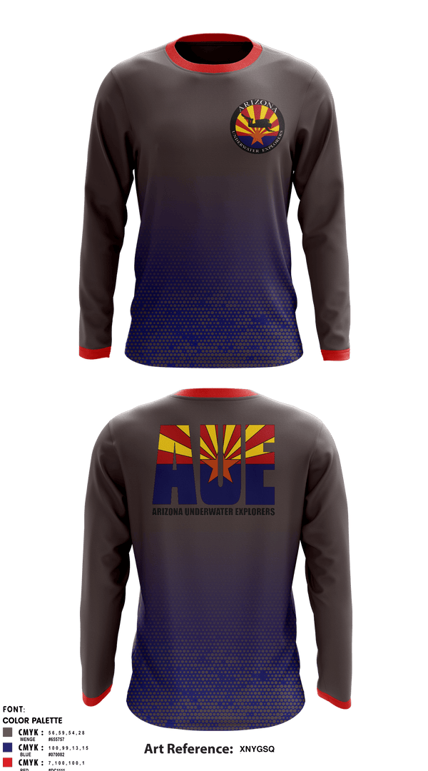 Long Sleeve Performance Shirt, Arizona Underwater Explorers, , Teamtime, Team time, sublimation, custom sports apparel, team uniforms, spirit wear, spiritwear, sports uniforms, custom shirts, team store, custom team store, fundraiser sports, apparel fundraiser