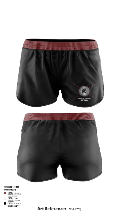 Douglas High School Softball 29791521 Track Shorts - 8