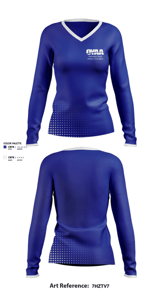 Women's Long Sleeve Vneck Shirt, Olentangy Youth Athletic Association, Spirit Store, Teamtime, Team time, sublimation, custom sports apparel, team uniforms, spirit wear, spiritwear, sports uniforms, custom shirts, team store, custom team store, fundraiser sports, apparel fundraiser