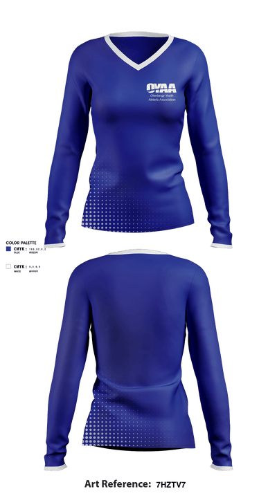 Olentangy Youth Athletic Association 53542023 Women's Long Sleeve V-neck Shirt - 1