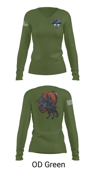 Women's Long Sleeve Vneck Shirt, , Army, Teamtime, Team time, sublimation, custom sports apparel, team uniforms, spirit wear, spiritwear, sports uniforms, custom shirts, team store, custom team store, fundraiser sports, apparel fundraiser