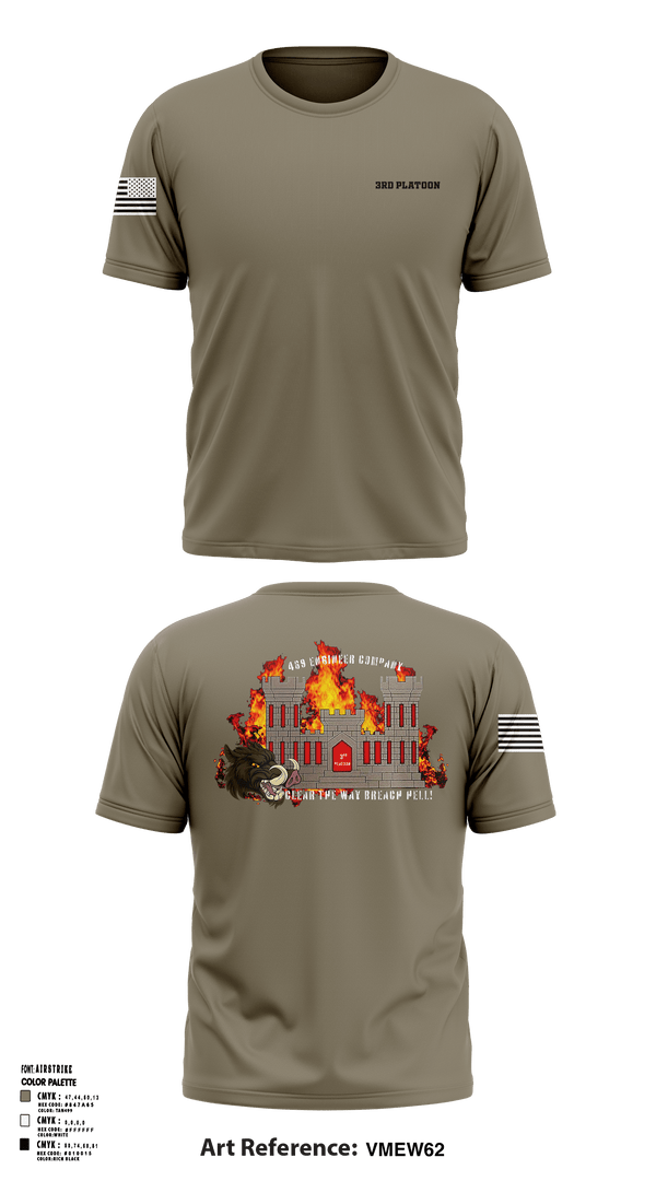 Short Sleeve Performance Shirt, 3rd Platoon, Army, Teamtime, Team time, sublimation, custom sports apparel, team uniforms, spirit wear, spiritwear, sports uniforms, custom shirts, team store, custom team store, fundraiser sports, apparel fundraiser