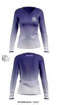 SYRACUSE ACADEMY 60828314 Women's Long Sleeve V-neck Shirt - 6