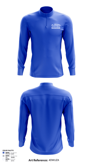 Quarter Zip Jacket, Orland Jr Trojans Football, Football, Teamtime, Team time, sublimation, custom sports apparel, team uniforms, spirit wear, spiritwear, sports uniforms, custom shirts, team store, custom team store, fundraiser sports, apparel fundraiser
