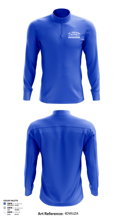 Orland Jr Trojans Football 79293862 Quarter Zip Jacket - 2