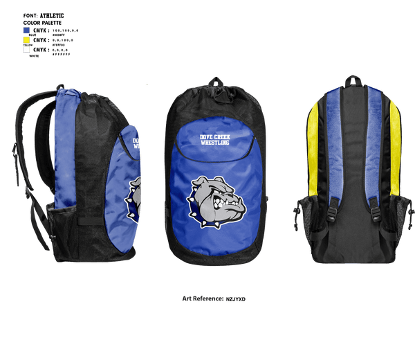 Gear Bag, Dove Creek High School Wrestling, Wrestling, Teamtime, Team time, sublimation, custom sports apparel, team uniforms, spirit wear, spiritwear, sports uniforms, custom shirts, team store, custom team store, fundraiser sports, apparel fundraiser