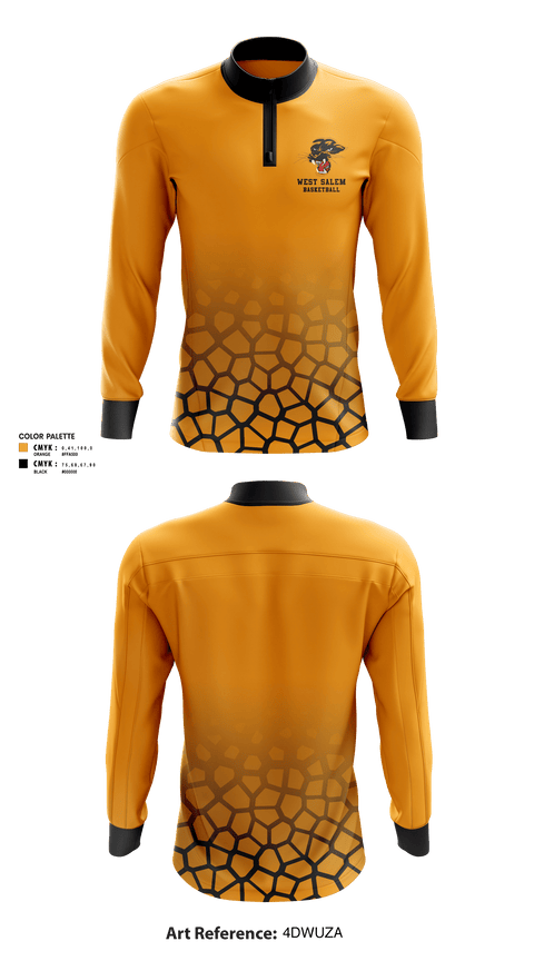 Quarter Zip Jacket, West Salem High School Basketball, Men's Basketball, Teamtime, Team time, sublimation, custom sports apparel, team uniforms, spirit wear, spiritwear, sports uniforms, custom shirts, team store, custom team store, fundraiser sports, apparel fundraiser