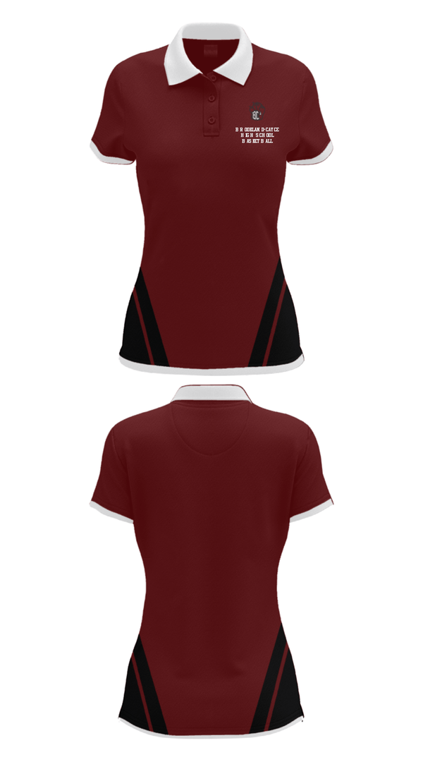 Women's Short Sleeve Performance Polo, Brookland-Cayce High School Basketball, Women's Basketball, Teamtime, Team time, sublimation, custom sports apparel, team uniforms, spirit wear, spiritwear, sports uniforms, custom shirts, team store, custom team store, fundraiser sports, apparel fundraiser